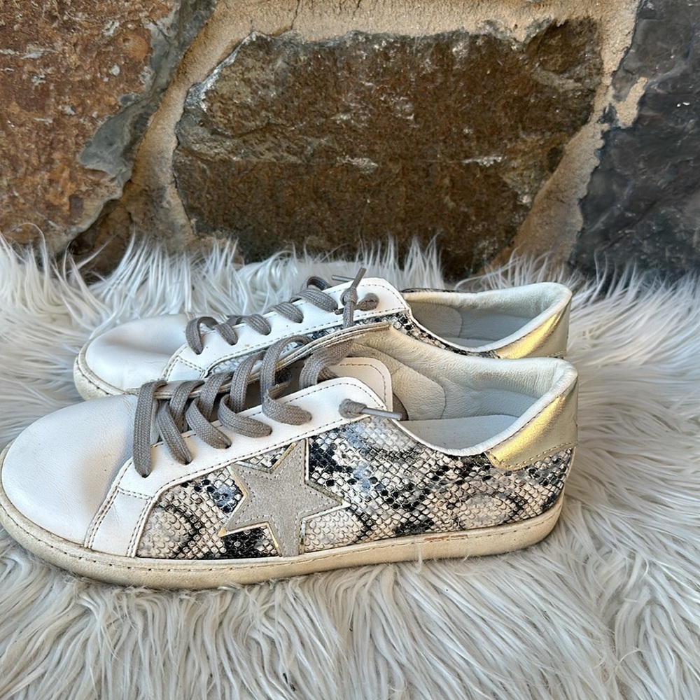 Vintage Havana Bianca Gold Snake Star Sneakers – Size 9 - Picture 6 of 7